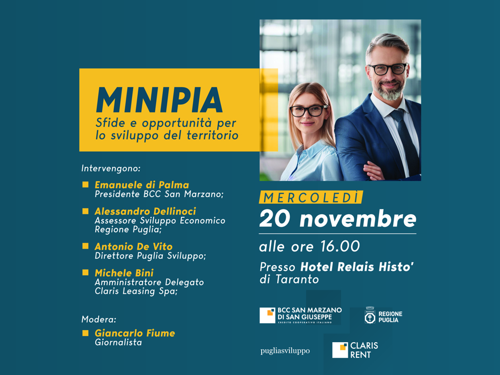 MINIPIA, SFIDE E OPPORTUNITA' PER LO SVILUPPO DEL TERRITORIO 