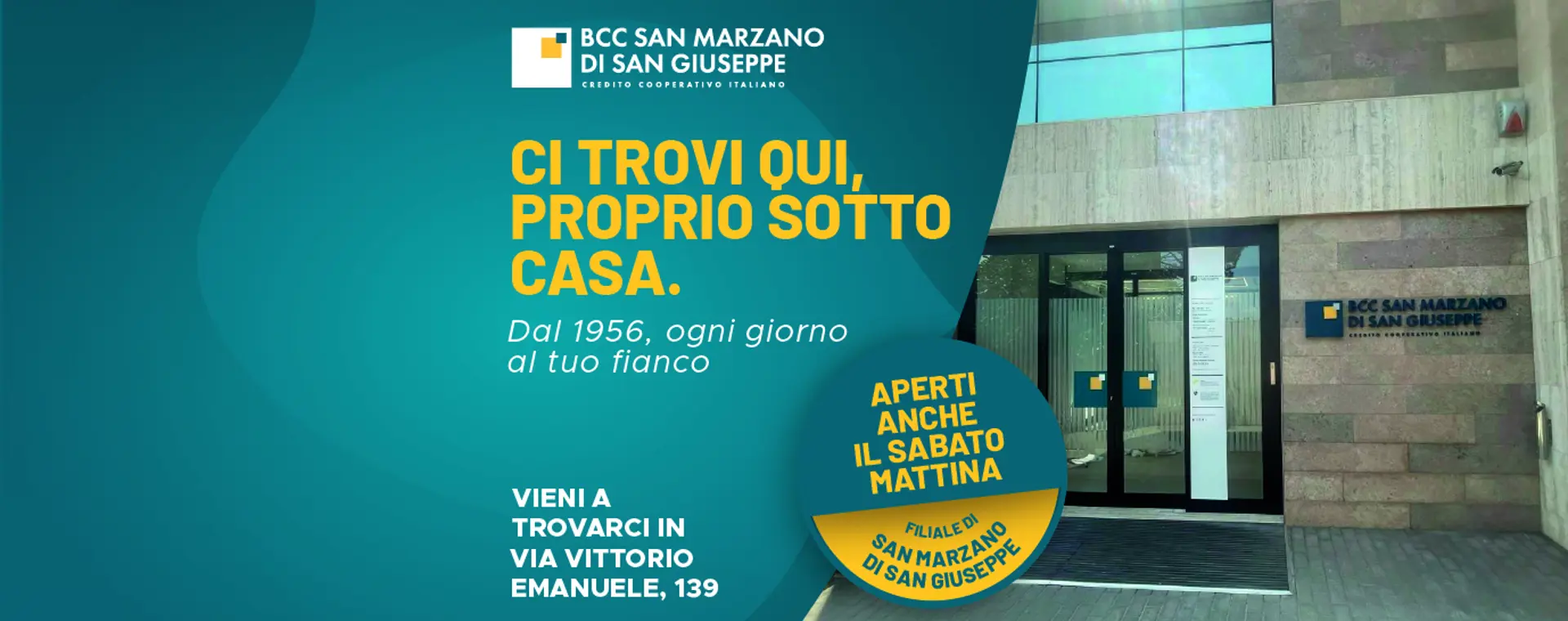 Dal 1956 ogni giorno al tuo fianco-
A San Marzano aperti anche il